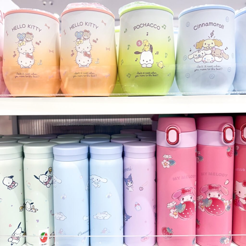 back to school with miniso uae , sanrio water bottles and tumblers